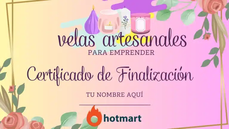 certificado del curso de velas artesanales