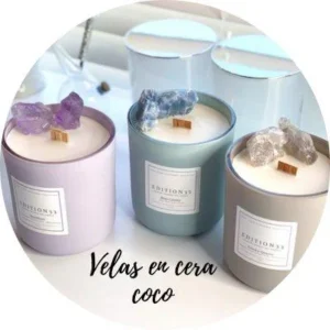 velas con cera de coco